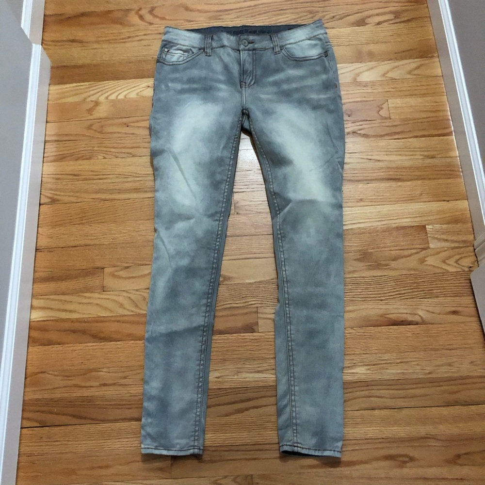 Mens stone Washed Gray Skinny Jeans